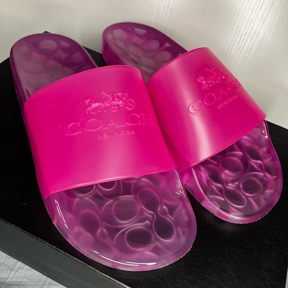 Coach Shoes - Coach Ulyssa Slides Pink Jelly